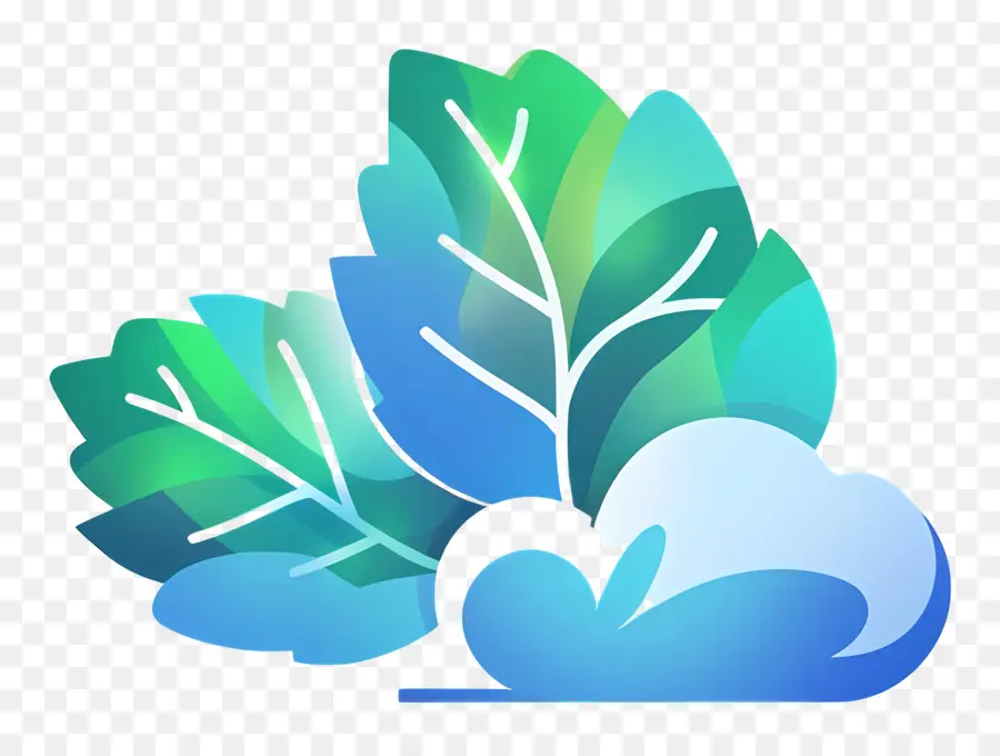 Logotipo De La Nube，Hojas Con Nube PNG