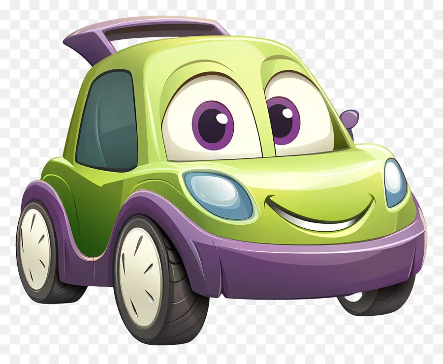 Coche De Dibujos Animados，Auto De Dibujos Animados Verde PNG