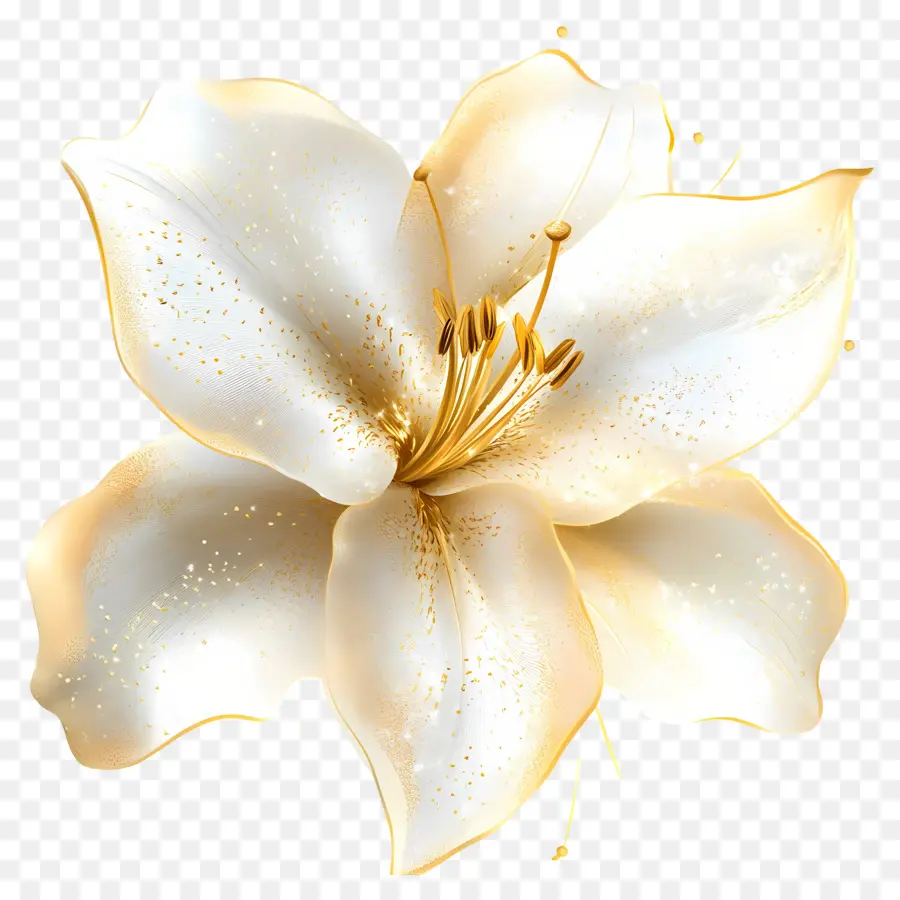 Flor Oro，Flor Blanca PNG