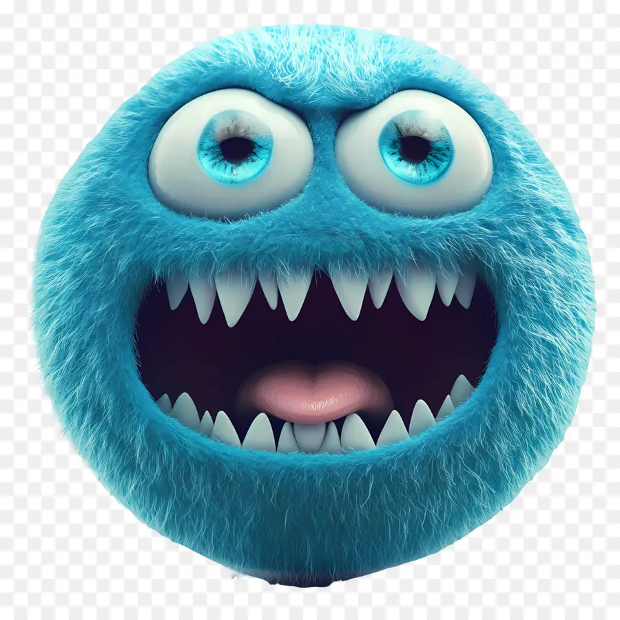 Emojis De Halloween，Monstruo Azul PNG