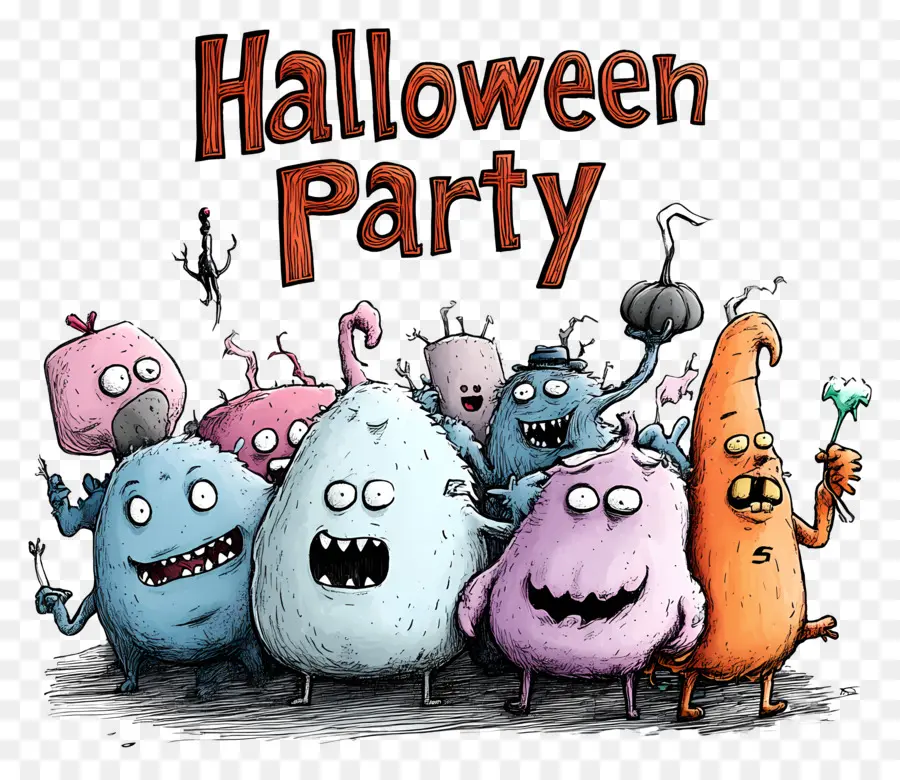 Fiesta De Halloween，Monstruos PNG