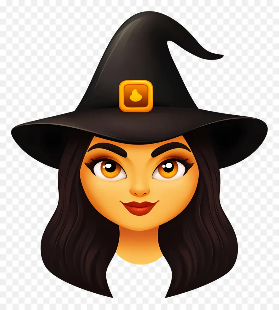 Emojis De Halloween，Sombrero De Bruja PNG