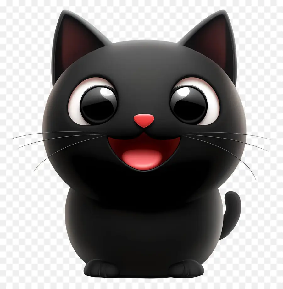 Emojis De Halloween，Gato Negro PNG