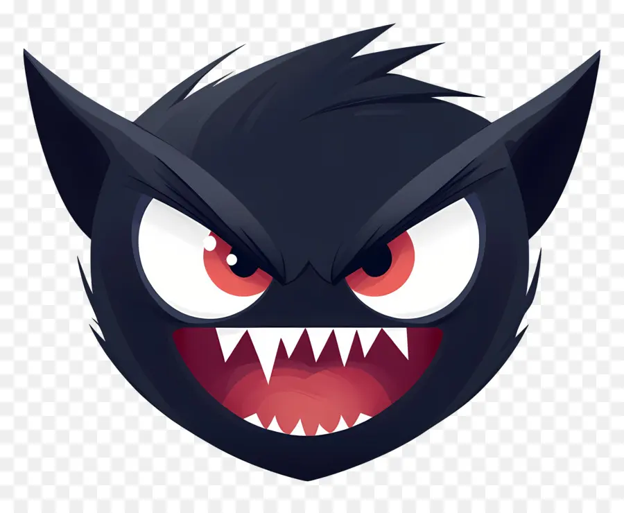 Emojis De Halloween，Cara De Gato Enojado PNG