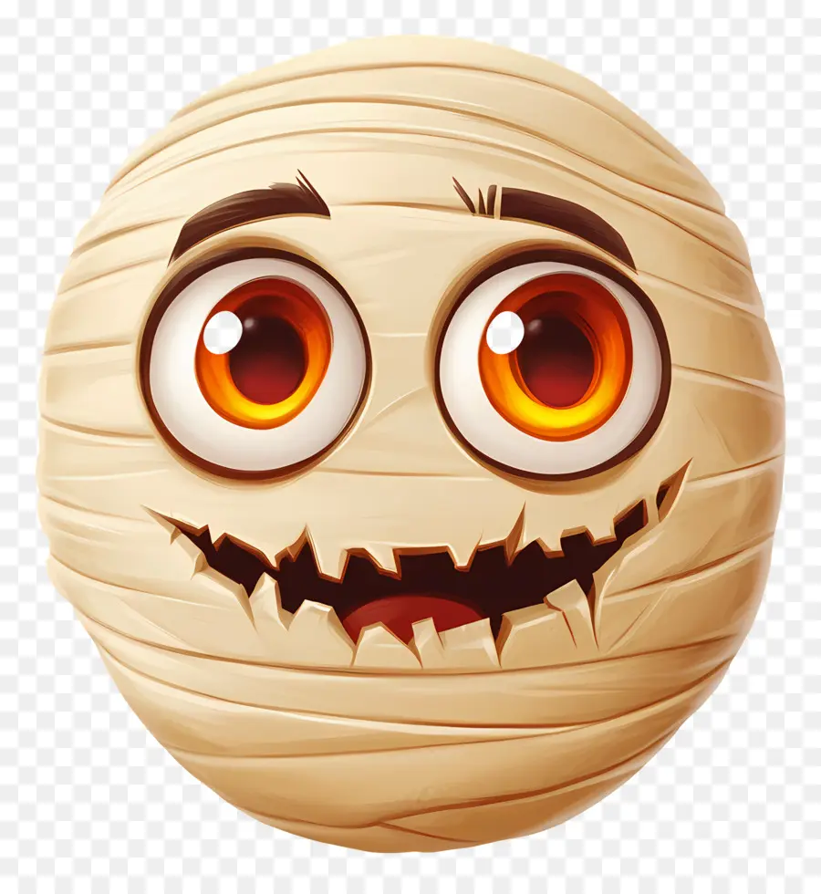 Emojis De Halloween，Momia Emoji PNG