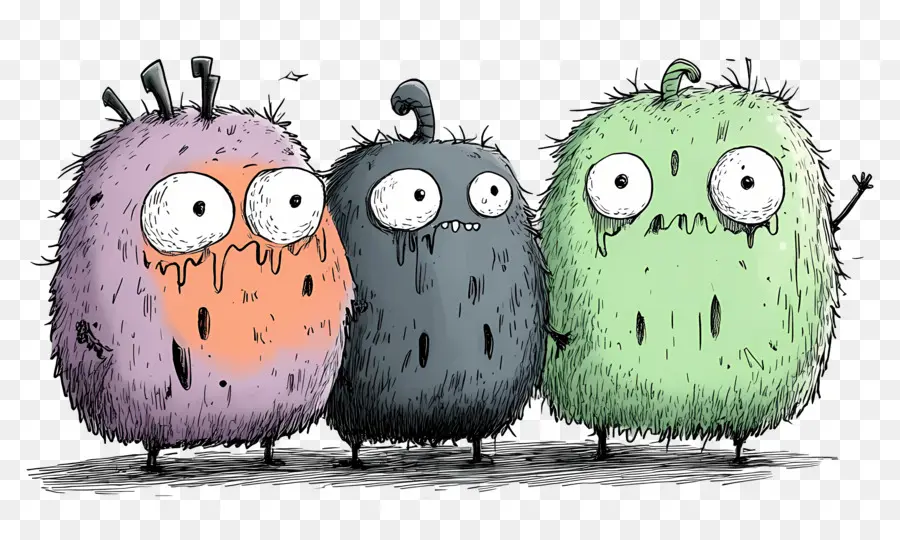 Fiesta De Halloween，Monstruos Peludos PNG