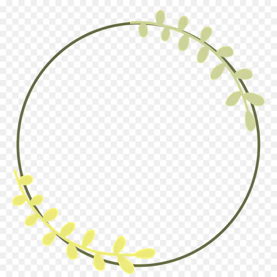 Circulo De Flores，Corona De Hojas PNG