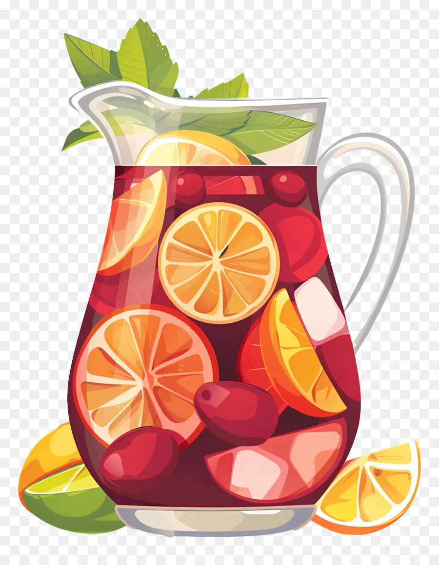 Bebida Refrescante Sangría，Ponche De Frutas PNG