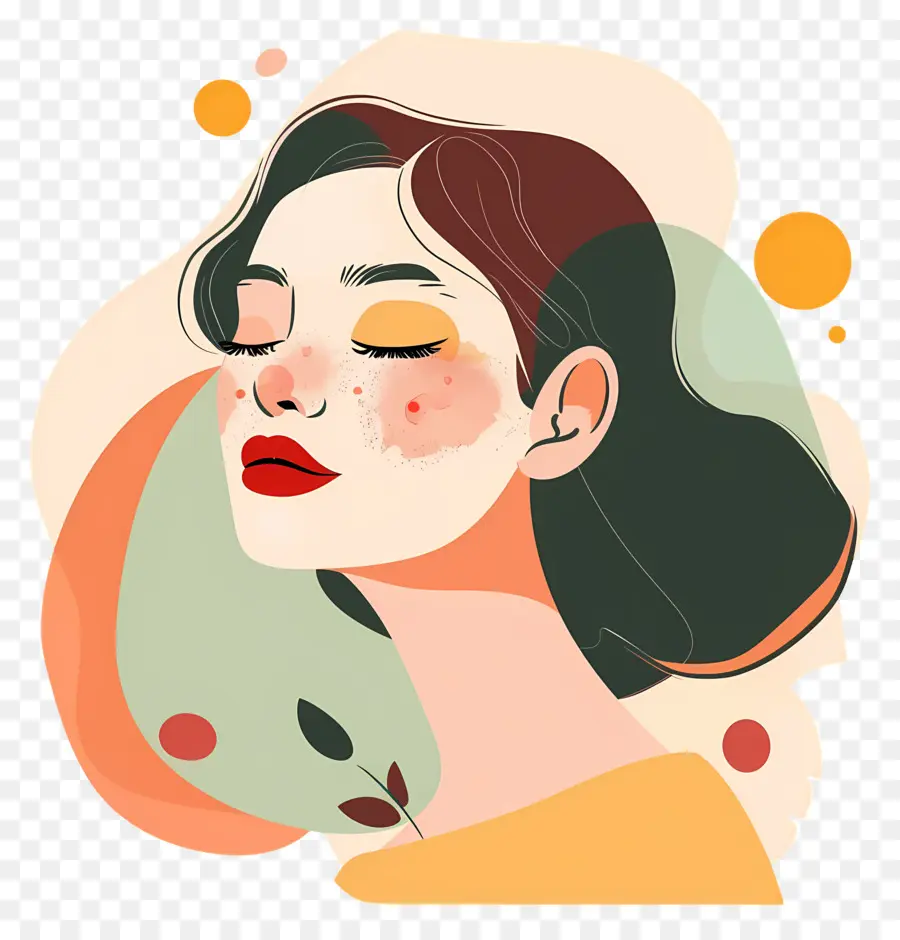 Mujer Maquillada，Ilustración De Mujer PNG