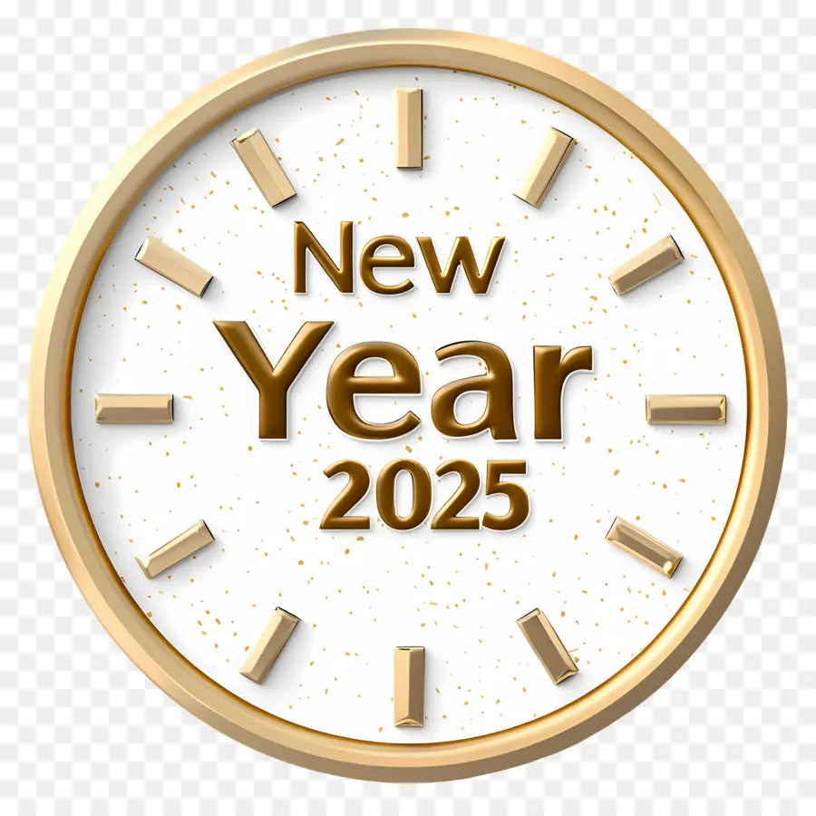 Año Nuevo 2025，Reloj PNG