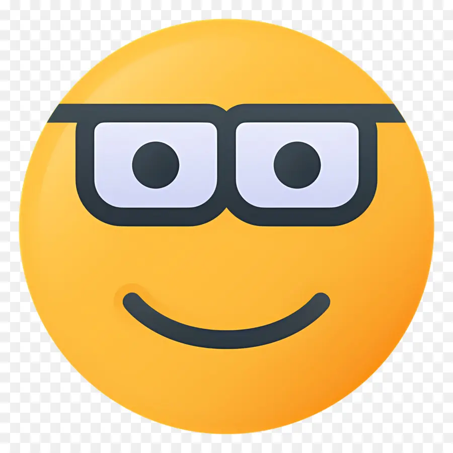 Emoji Nerd，Cara Sonriente PNG