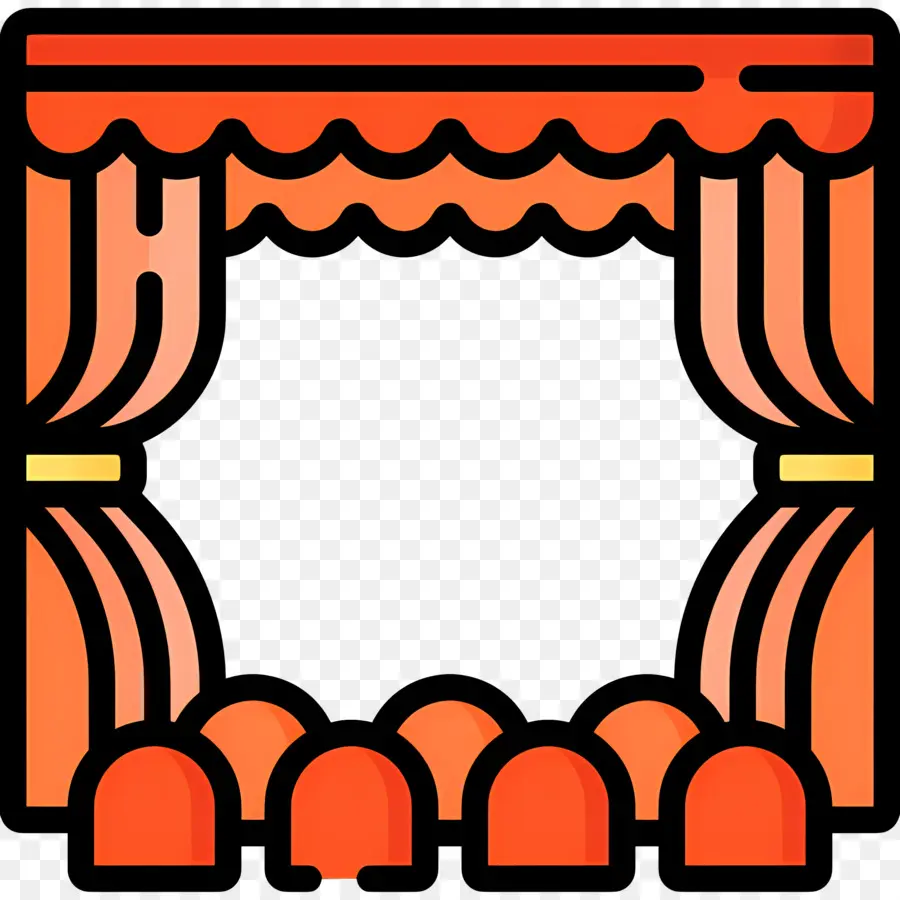 Cortinas De Teatro，Escenario Con Cortinas PNG