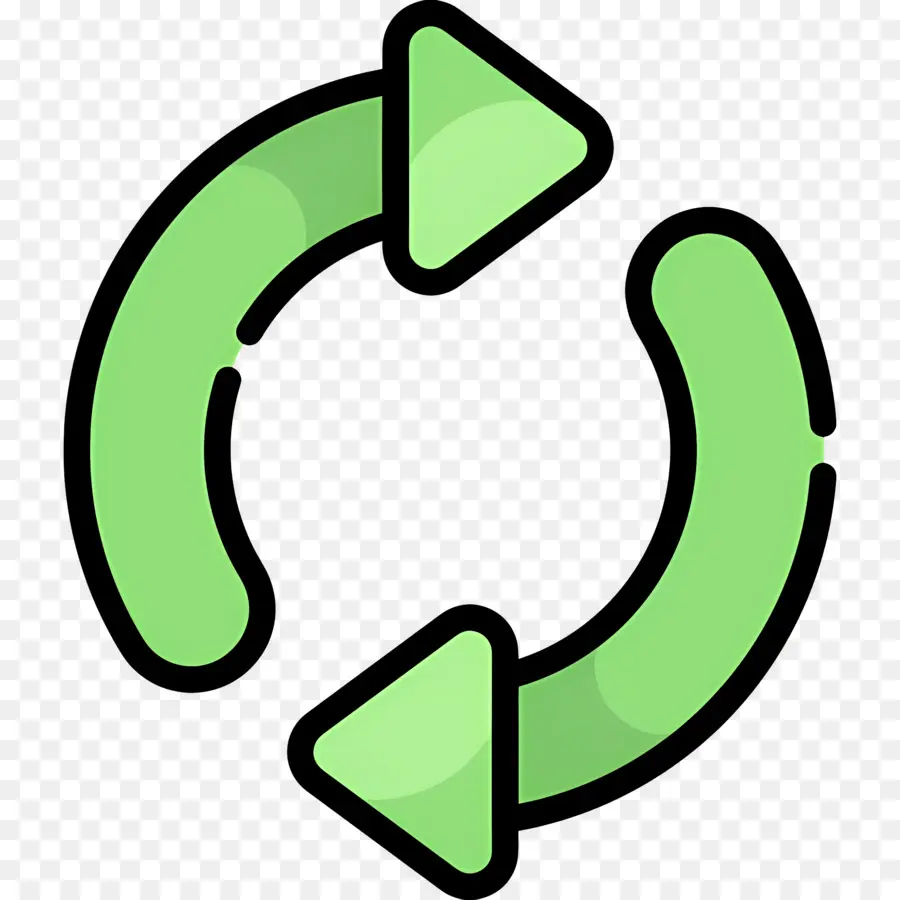 Flecha Circular，Icono De Actualización Verde PNG