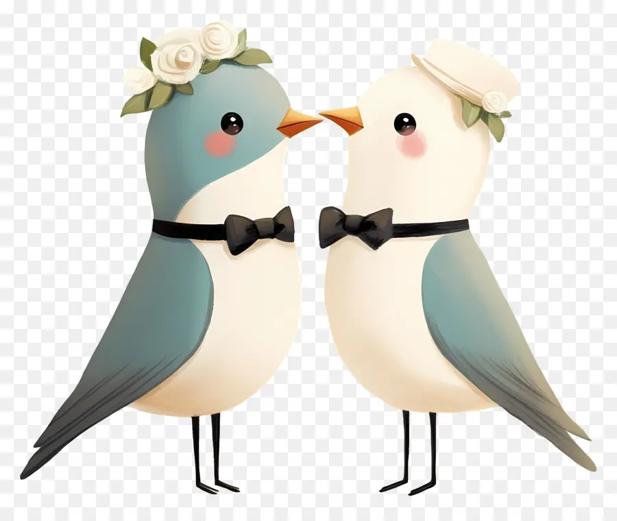 Pájaros De Boda，Pájaros Con Sombreros PNG