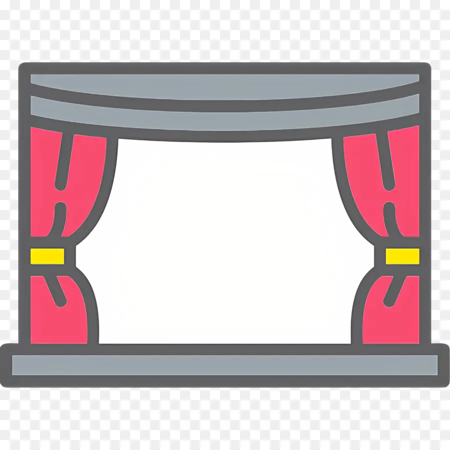 Cortinas De Teatro，Ventana Con Cortinas PNG