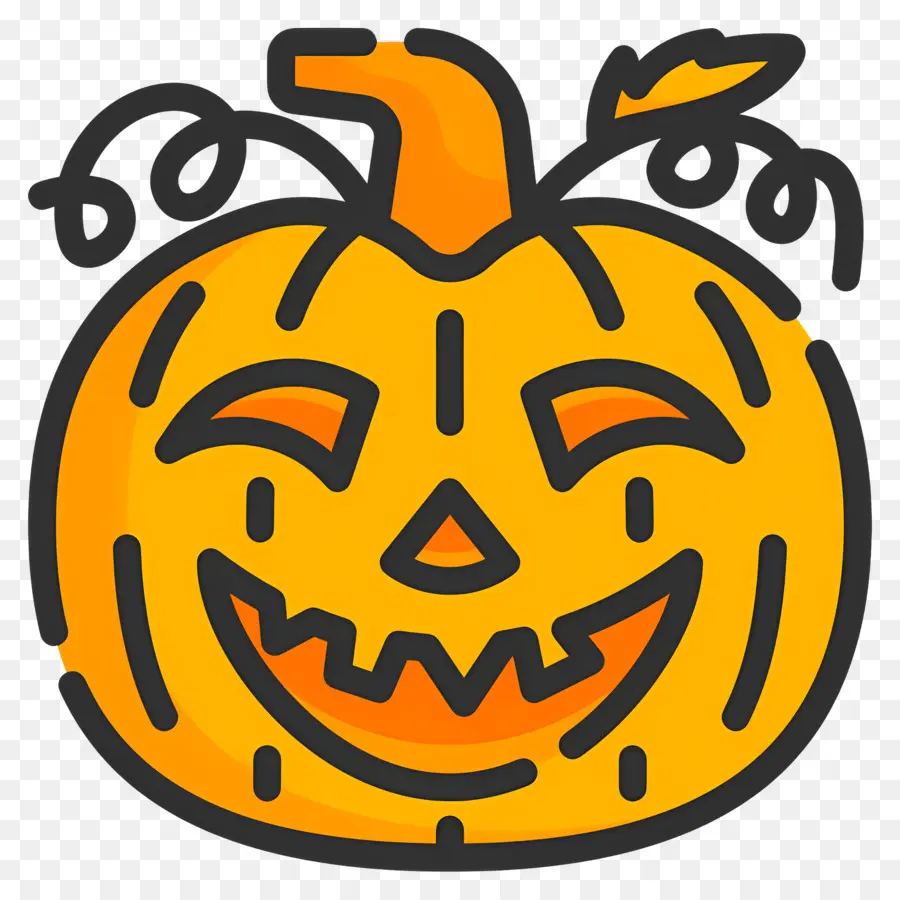 Calabaza De Halloween Aterradora，Linterna Naranja PNG