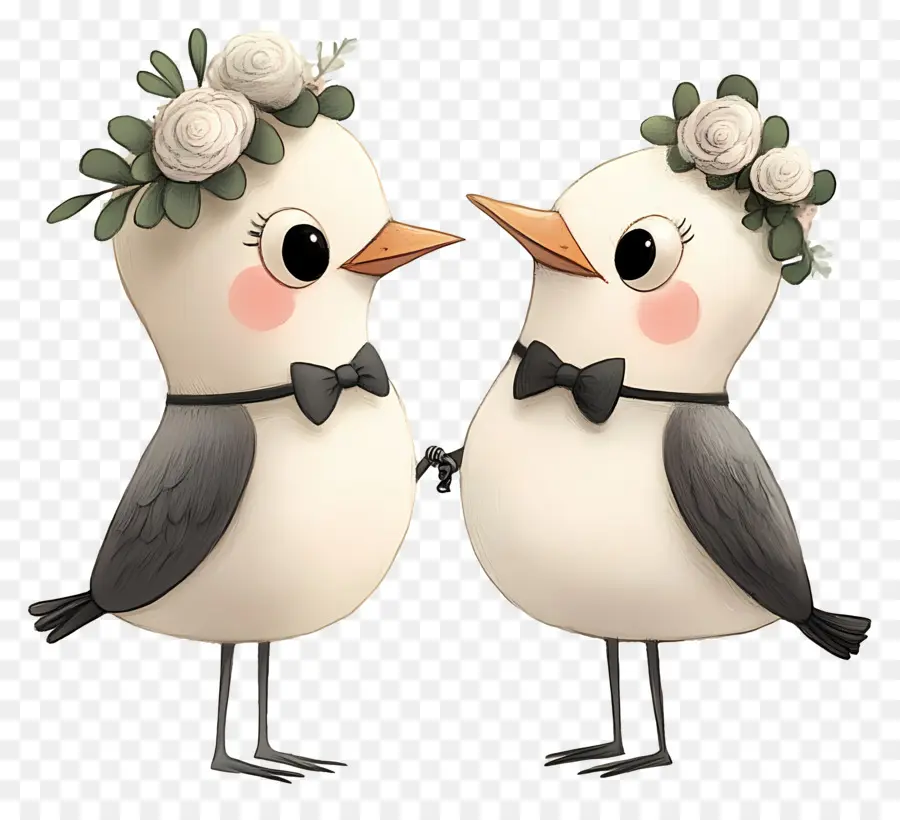 Pájaros De Boda，Pájaros De Dibujos Animados PNG