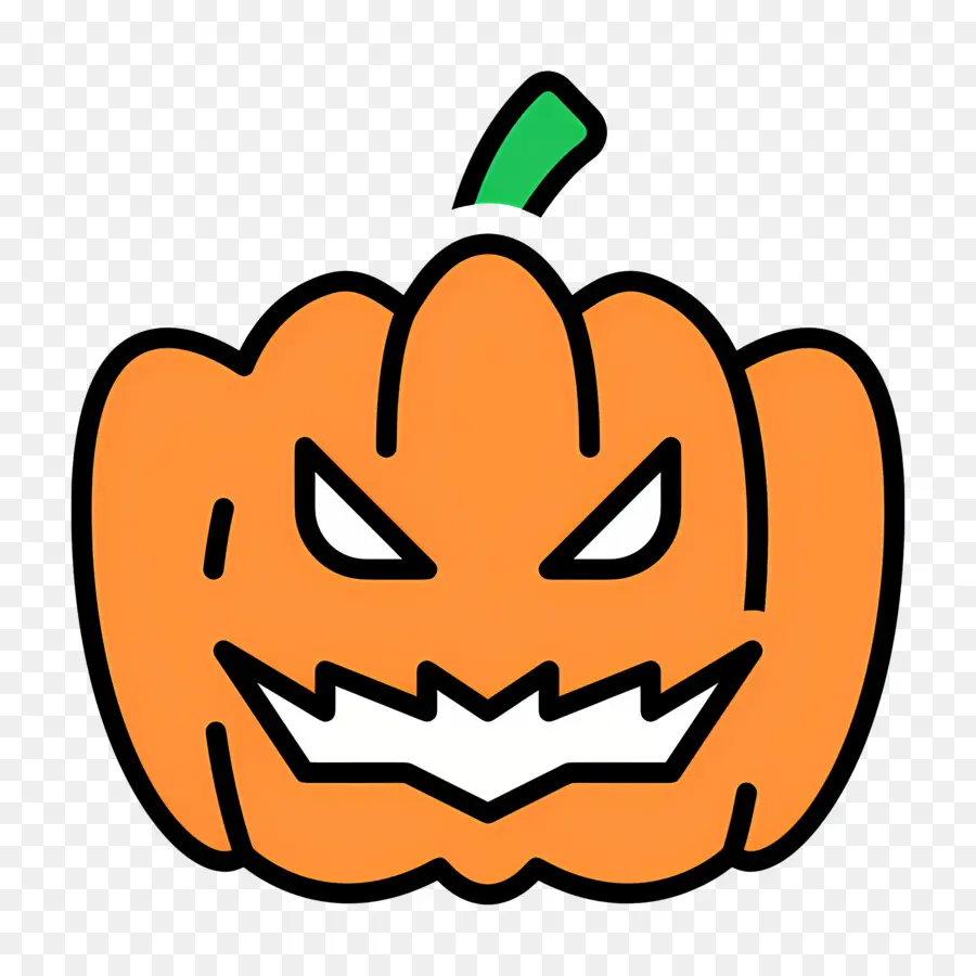 Calabaza De Halloween Aterradora，Linterna Naranja PNG