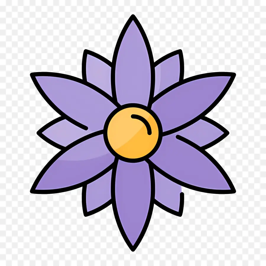 Flor Azul，Flor Morada PNG