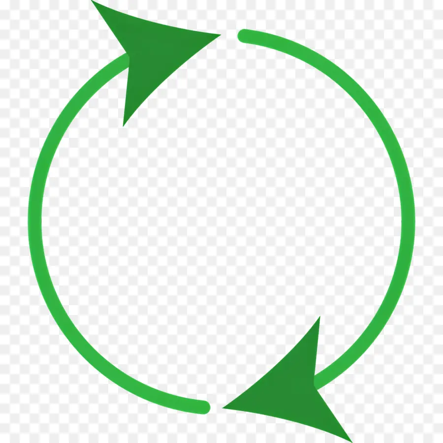 Flecha Circular，Flecha Circular Verde PNG