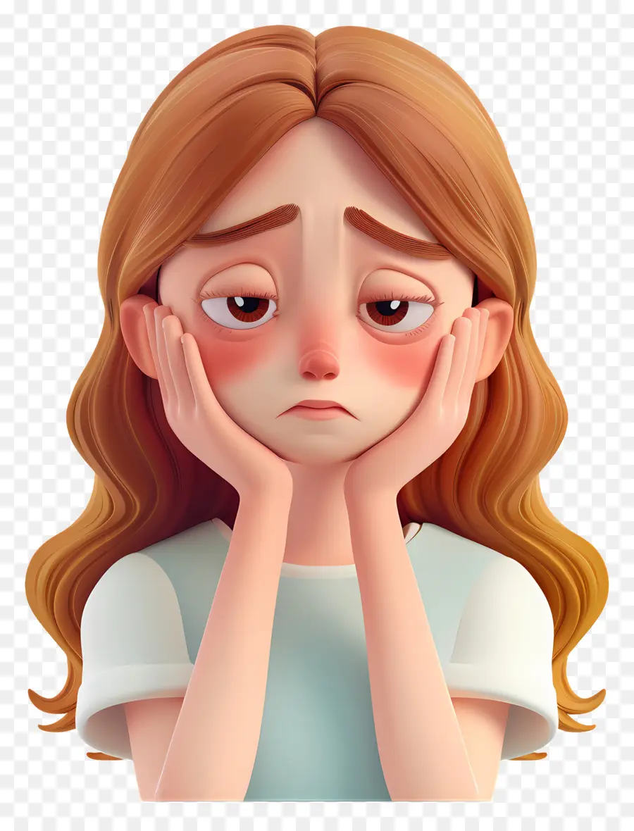 Niña Triste，Dibujos Animados PNG