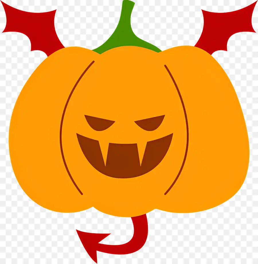 Linda Calabaza De Halloween，Calabaza Del Diablo PNG