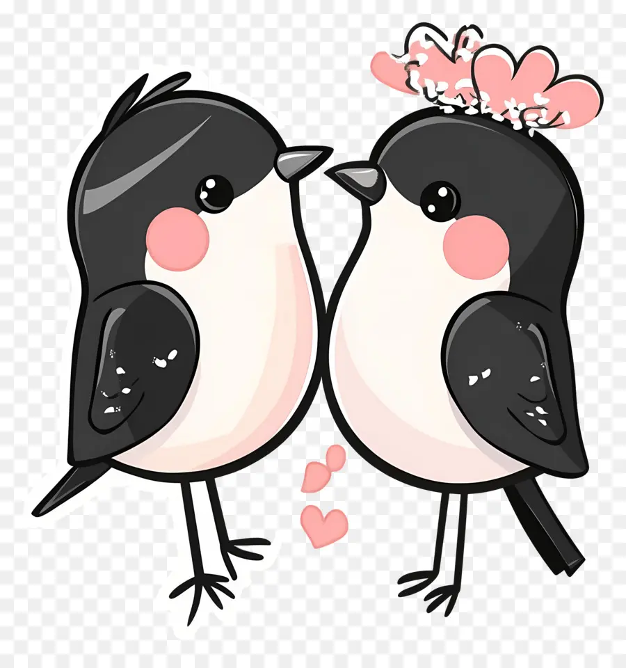 Pájaros De Boda，Pájaros Blancos Y Negros PNG