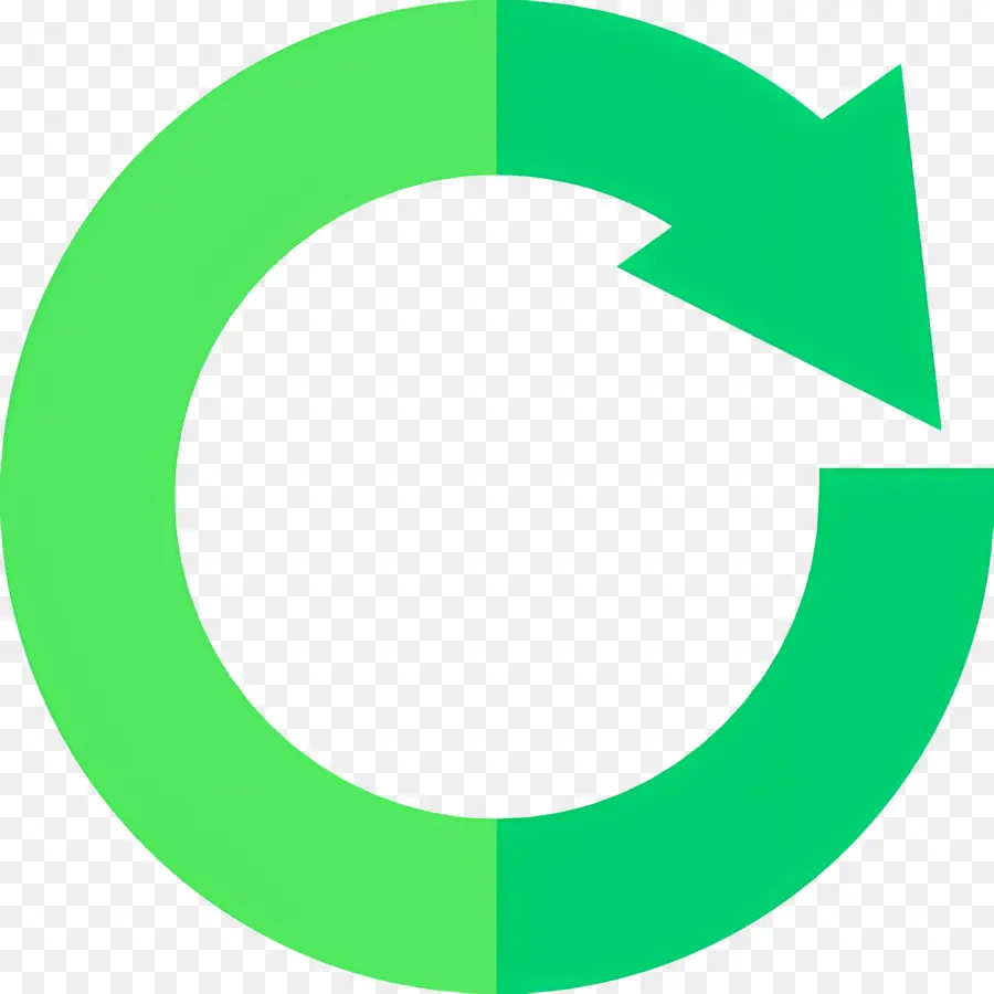 Flecha Circular，Flechas Circulares Verdes PNG