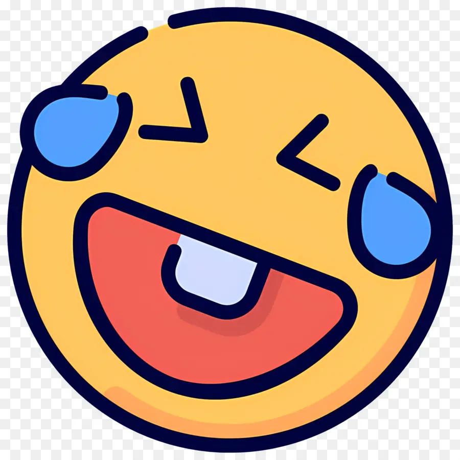 Risa Emoji，Emoji Emocionado PNG