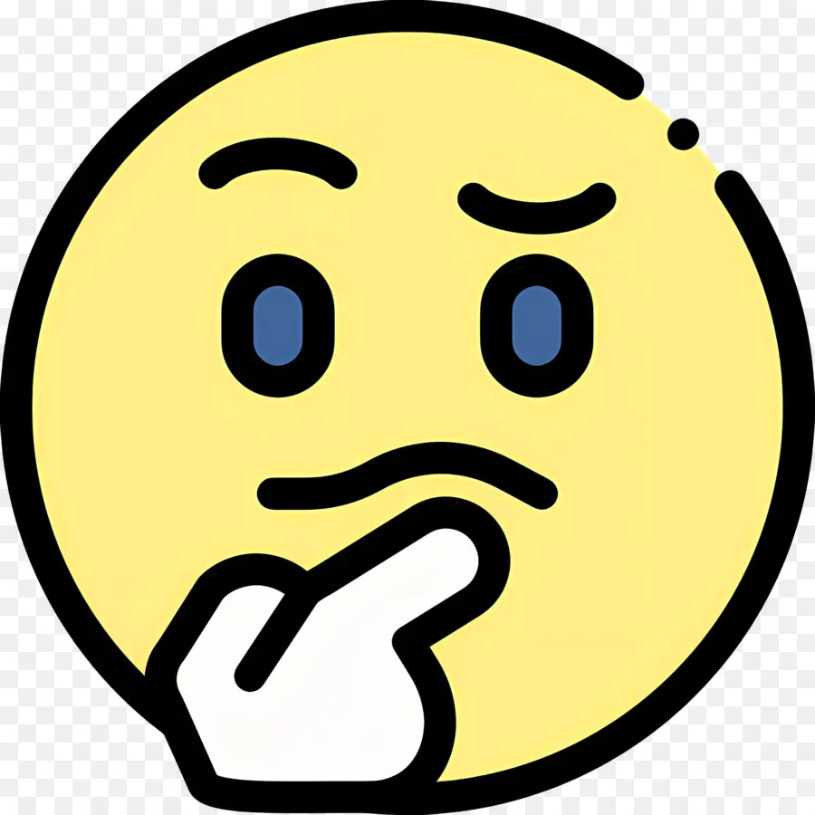 Cara De Pensamiento Emoji，Emoji Pensando PNG