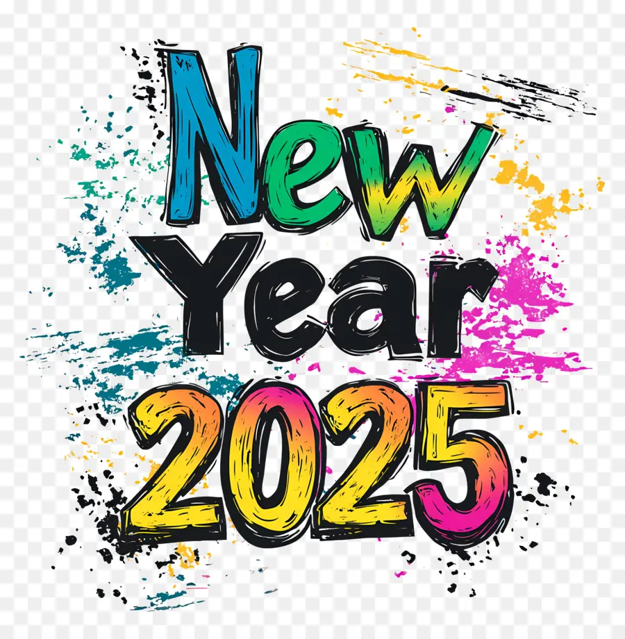 Año Nuevo 2025，Artístico PNG