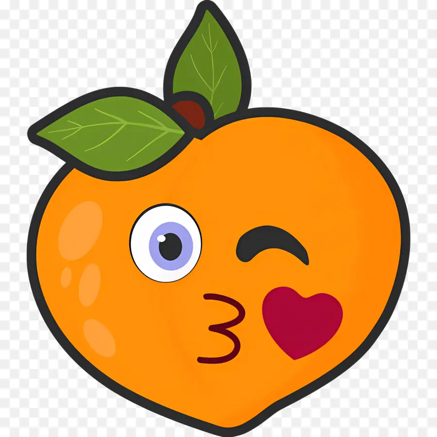 Melocotón Emoji，Melocotón Naranja PNG