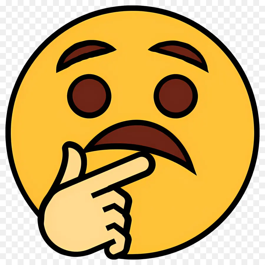 Cara De Pensamiento Emoji，Emoji Pensando PNG