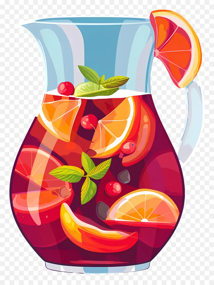 Bebida Refrescante Sangría，Ponche De Frutas PNG