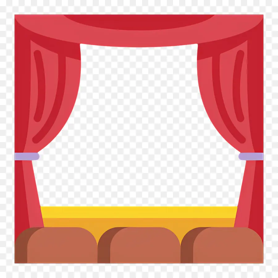 Cortinas De Teatro，Escenario Con Cortinas Rojas PNG