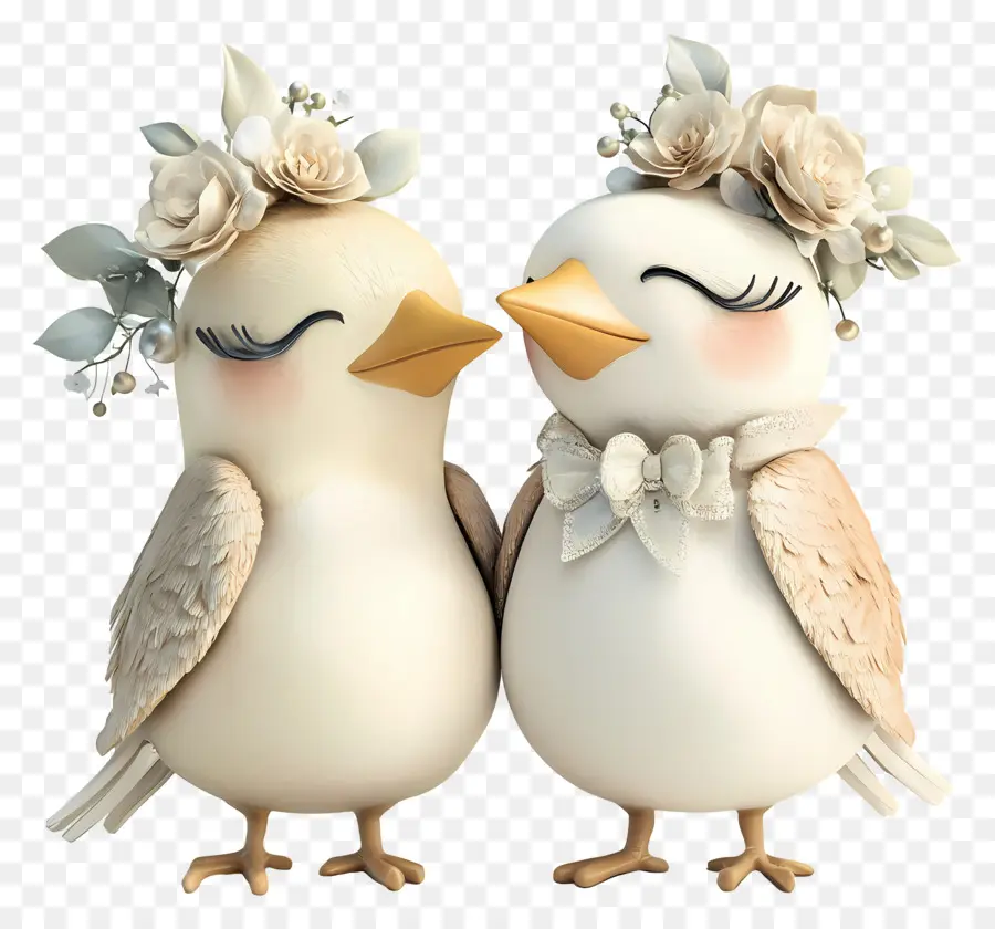 Pájaros De Boda，Pájaros De Dibujos Animados PNG