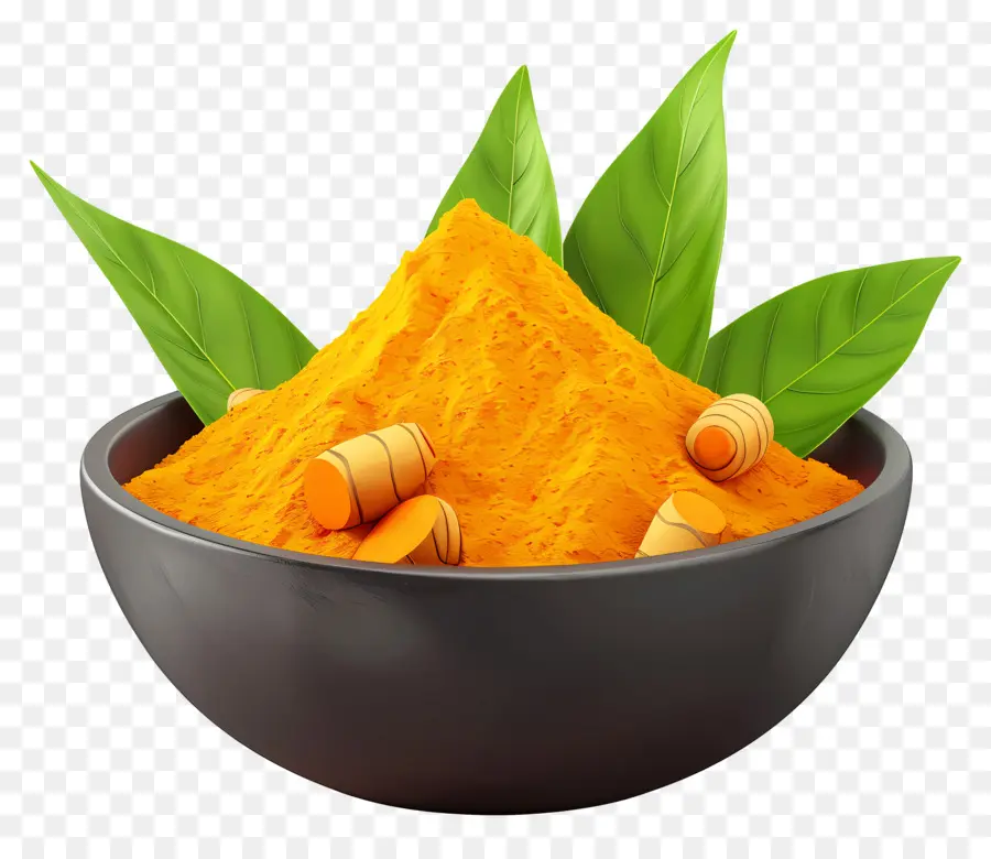 Cúrcuma En Polvo，Tazón De Cúrcuma PNG