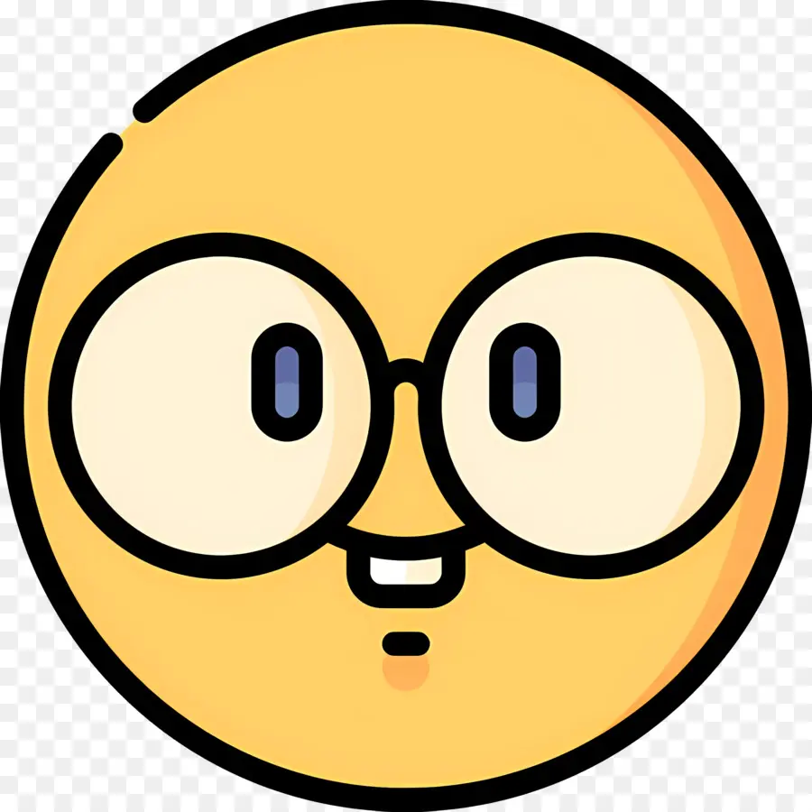 Emoji Nerd，Cara Sonriente PNG