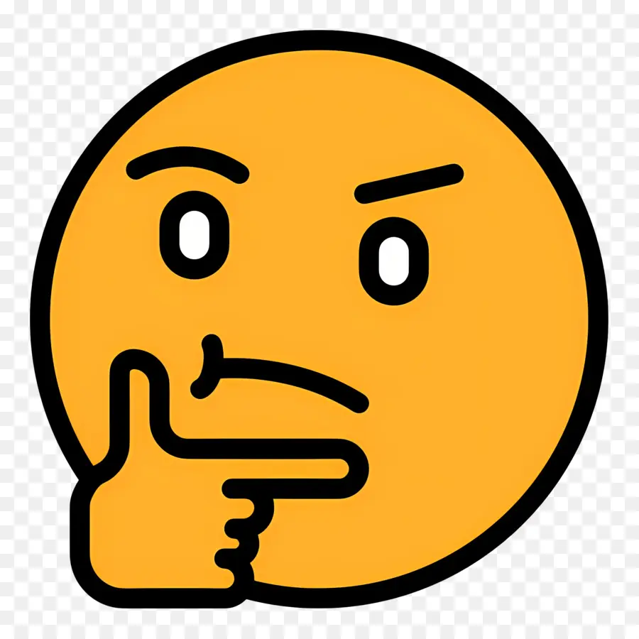 Cara De Pensamiento Emoji，Emoji Pensando PNG