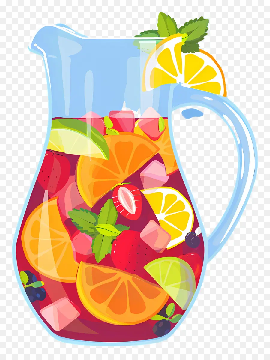 Bebida Refrescante Sangría，Ponche De Frutas PNG