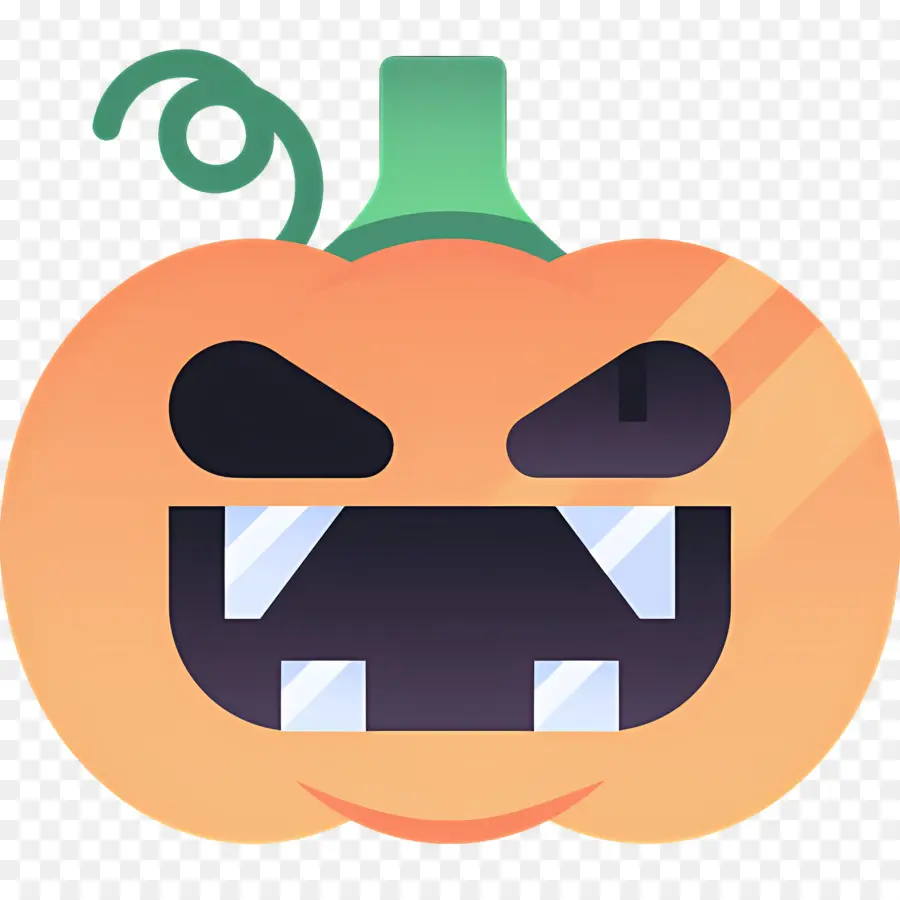 Calabaza De Halloween Aterradora，Calabaza Enojada PNG