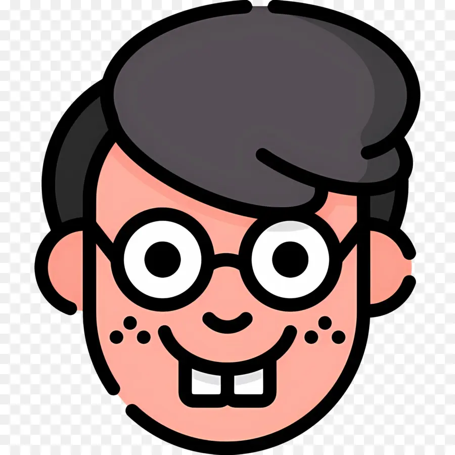 Emoji Nerd，Cara De Dibujos Animados PNG