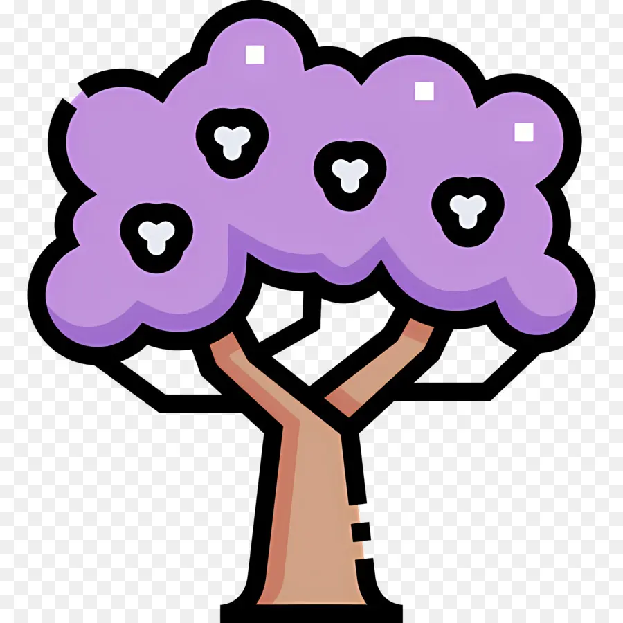 Arbol De Flores，árbol Morado PNG