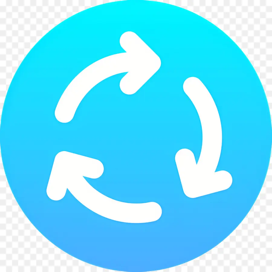 Flecha Circular，Icono De Actualización Azul PNG