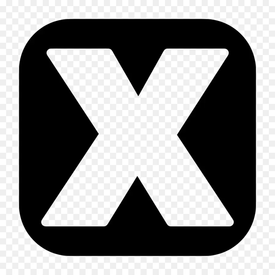 Logotipo X，Logotipo En Blanco Y Negro PNG