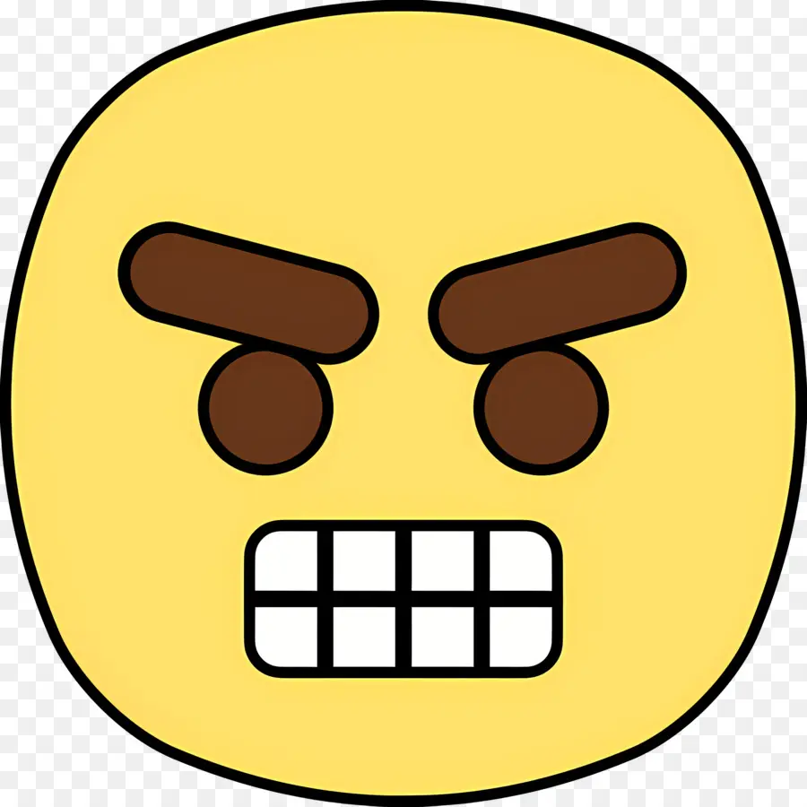 Emoji De Cara Haciendo Muecas，Cara Enojada PNG