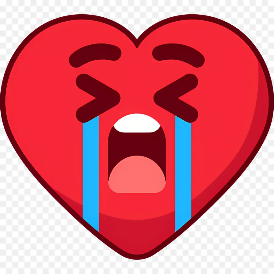 Emojis De Corazon，Corazón Llorando PNG