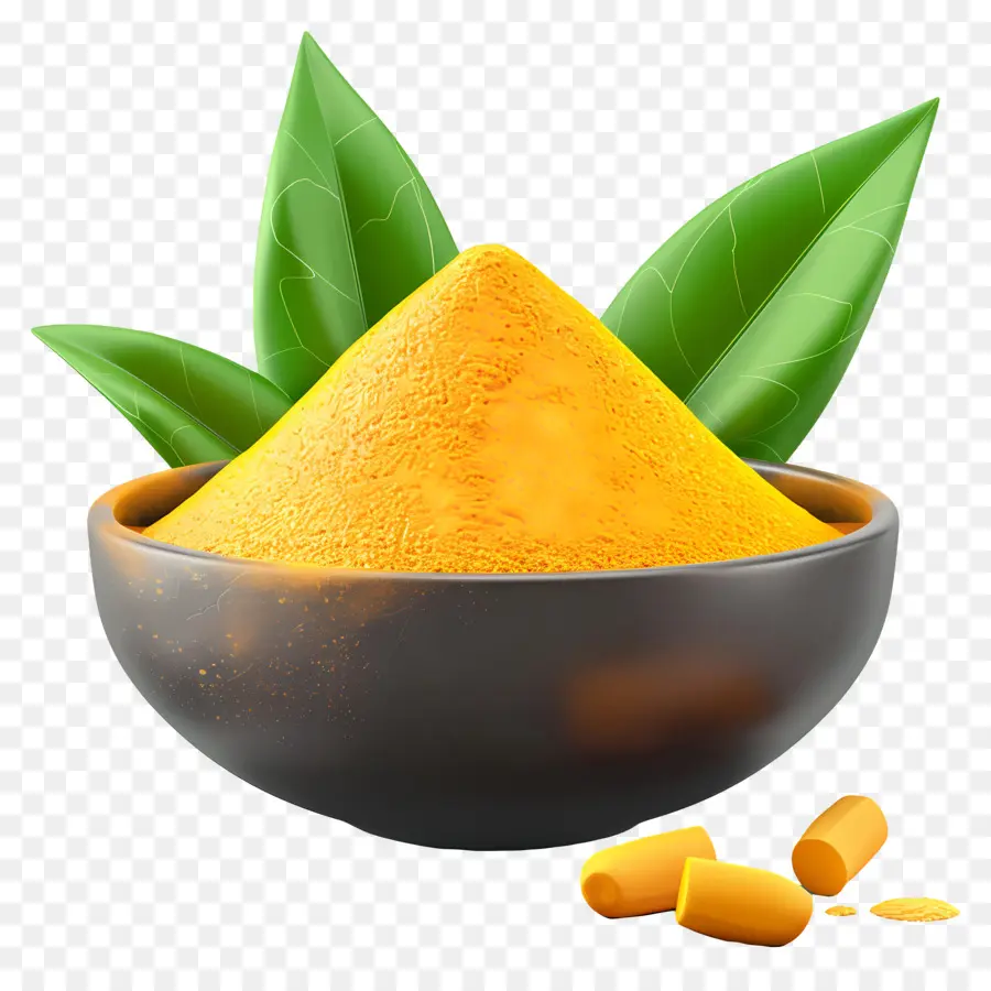 Cúrcuma En Polvo，Hojas PNG