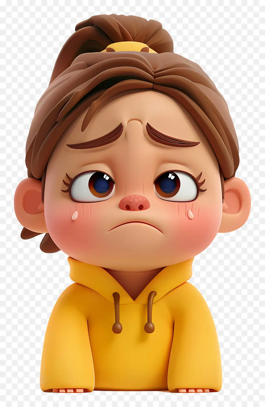 Niña Triste，Personaje De Dibujos Animados Triste PNG