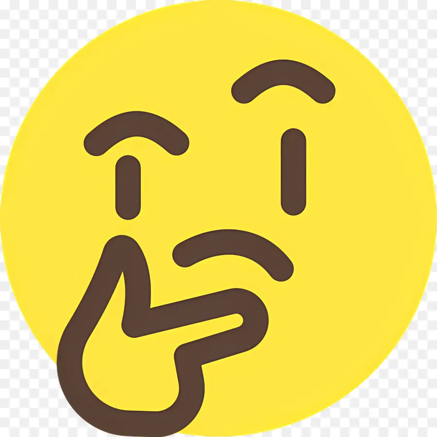 Cara De Pensamiento Emoji，Cara Pensante PNG